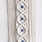 Macrame Wall Hanging with Wooden Ring and Decorative Elements | High & Bury