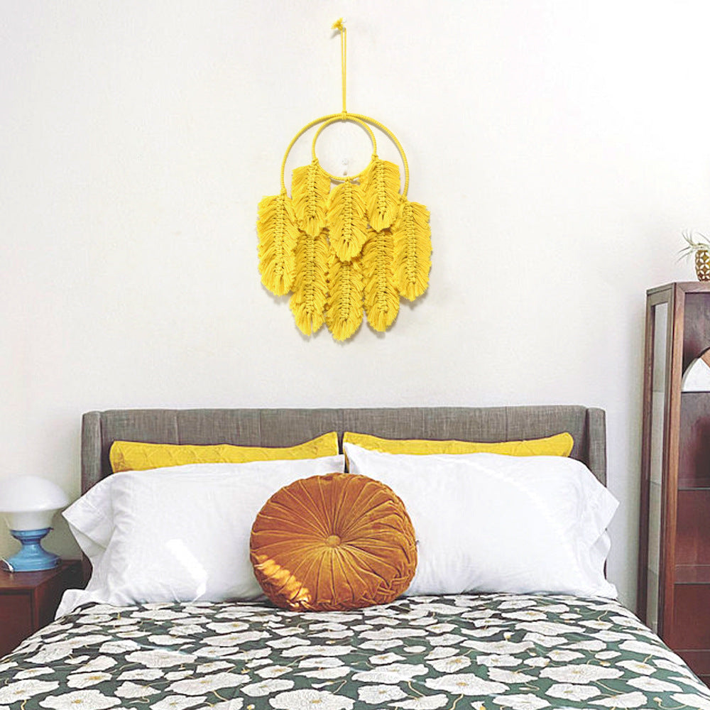 Macrame Wall Hanging Yellow Green | High & Bury