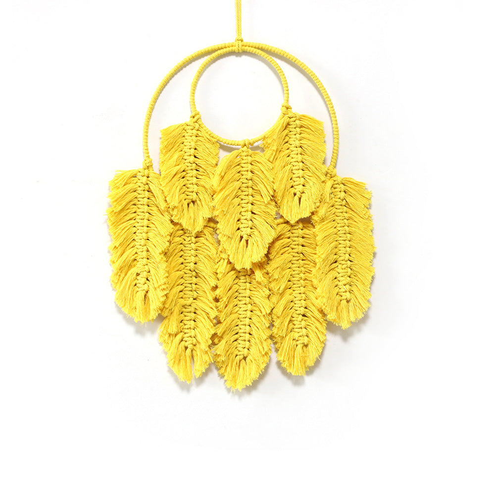 Macrame Wall Hanging Yellow Green | High & Bury