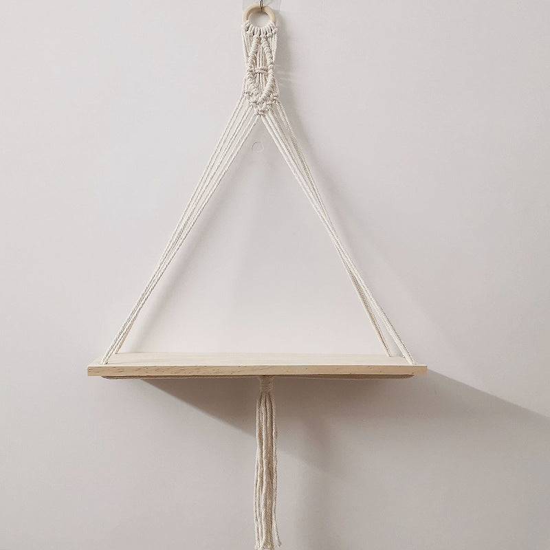 Macrame Wall-Mounted Decorative Shelf | High & Bury