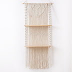 Macrame Wall Organizer with Shelves | High & Bury