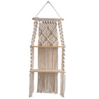 Macrame Wall Shelf Organizer 13 × 30 Inch | High & Bury