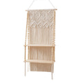 Macrame Wall Shelf with Beaded Accents | High & Bury
