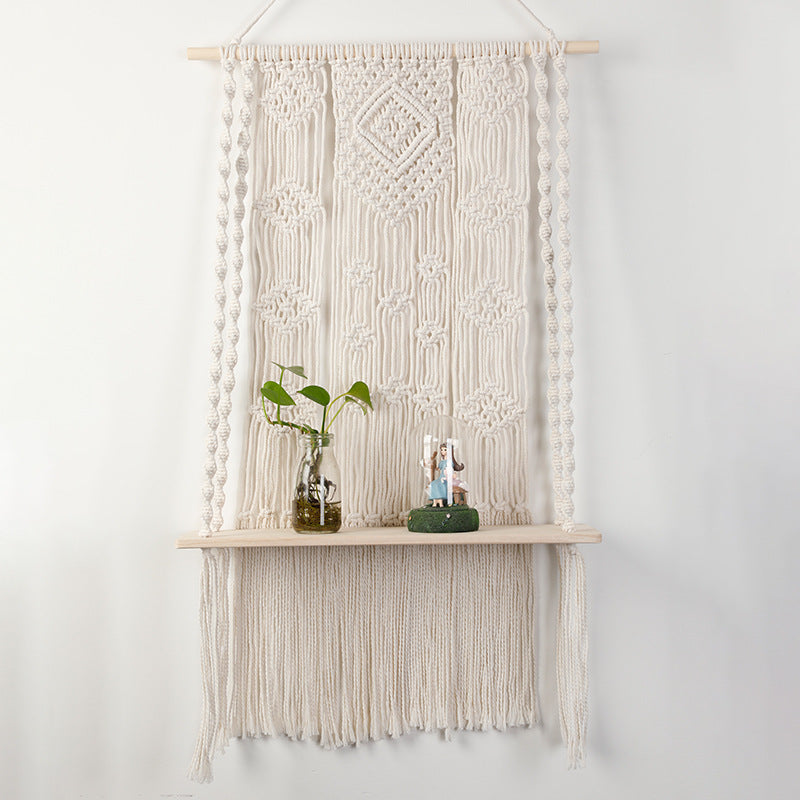 Macrame Wall Shelf with Hanger | High & Bury