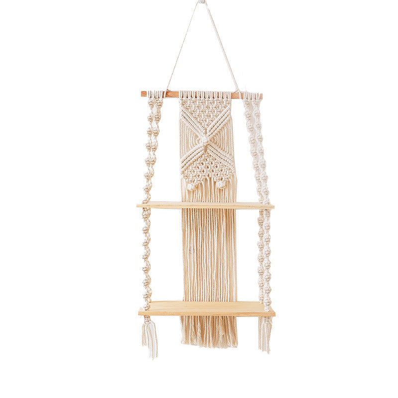 Macrame Wall Shelf with Multi-Tiered Design | High & Bury