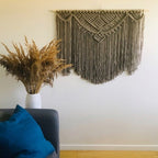 Macrame Wall Tapestry with Artistic Fringes | High & Bury