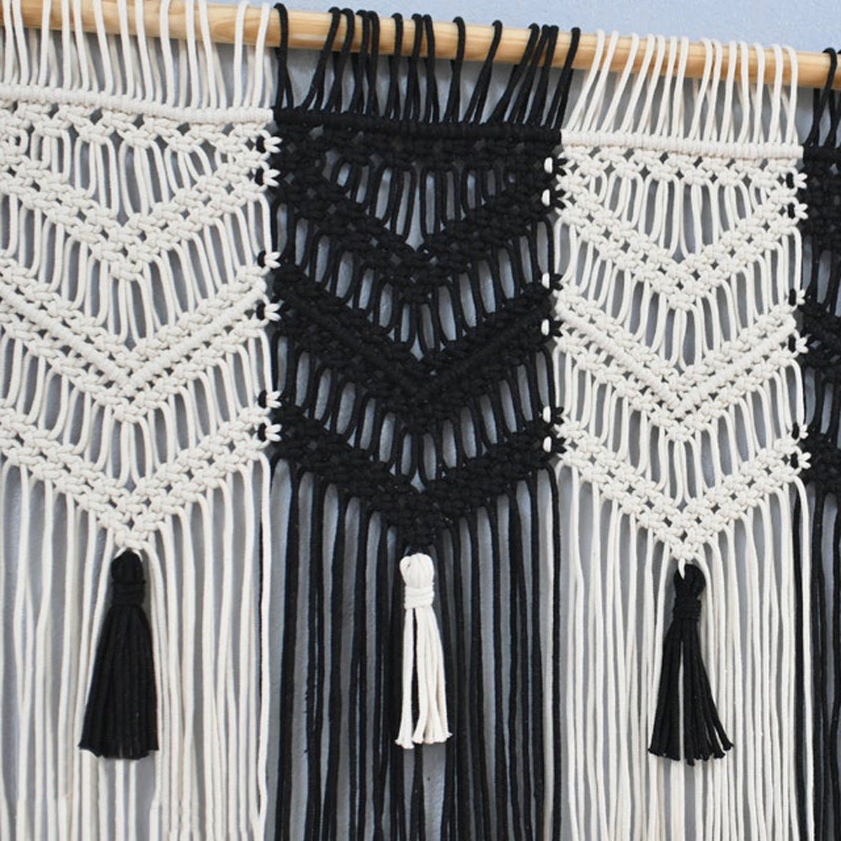 Macrame Wall Tapestry with Decorative Tassels | High & Bury