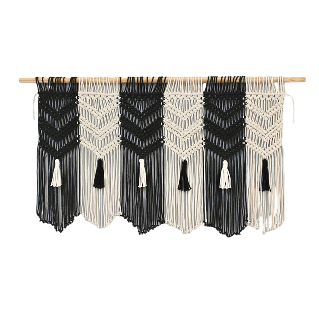 Macrame Wall Tapestry with Decorative Tassels | High & Bury