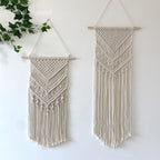 Macrame Wall Tapestry with Detailed Fringe Design | High & Bury