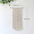 Macrame Wall Tapestry with Detailed Fringe Design | High & Bury