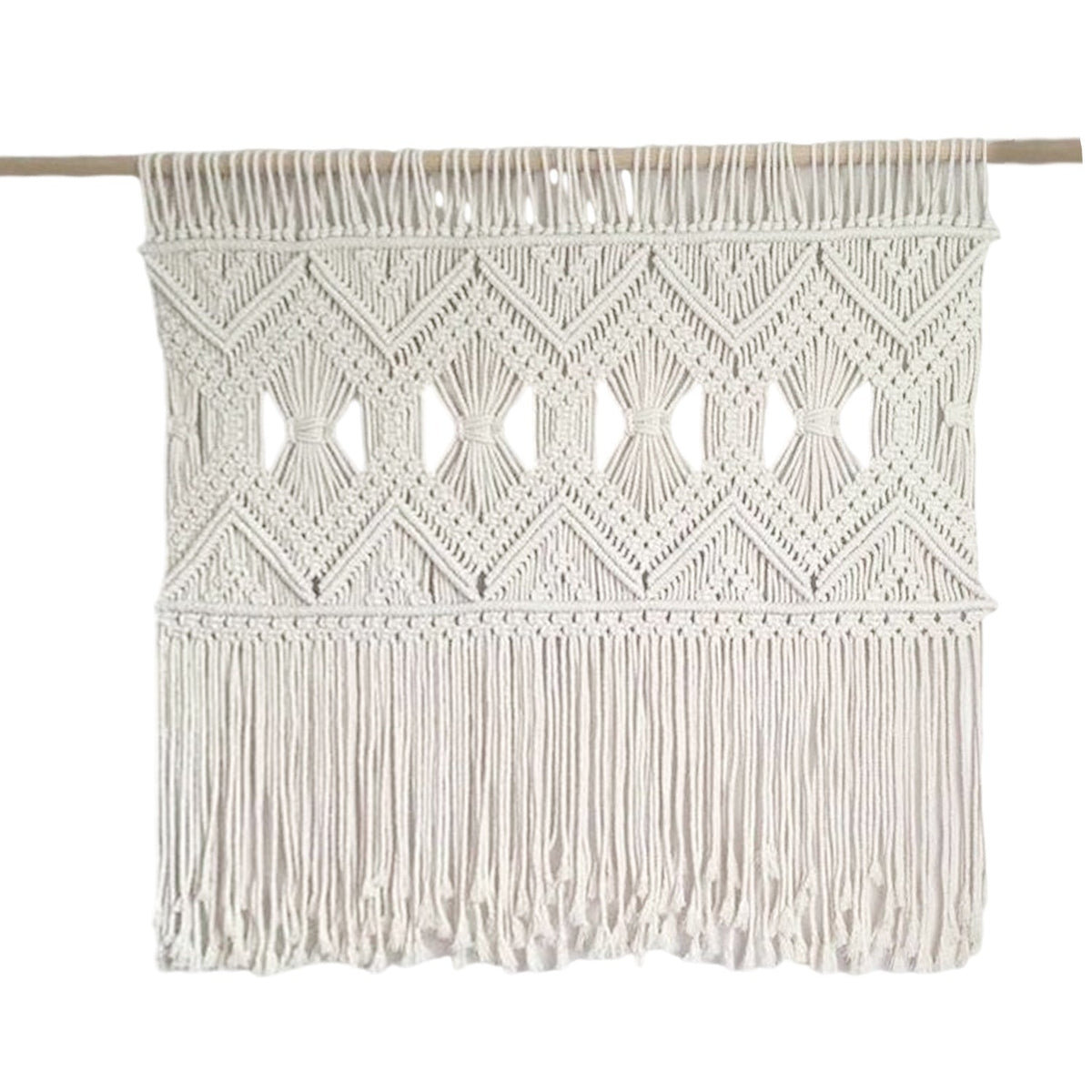 Macrame Wall Tapestry with Elegant Fringe | High & Bury