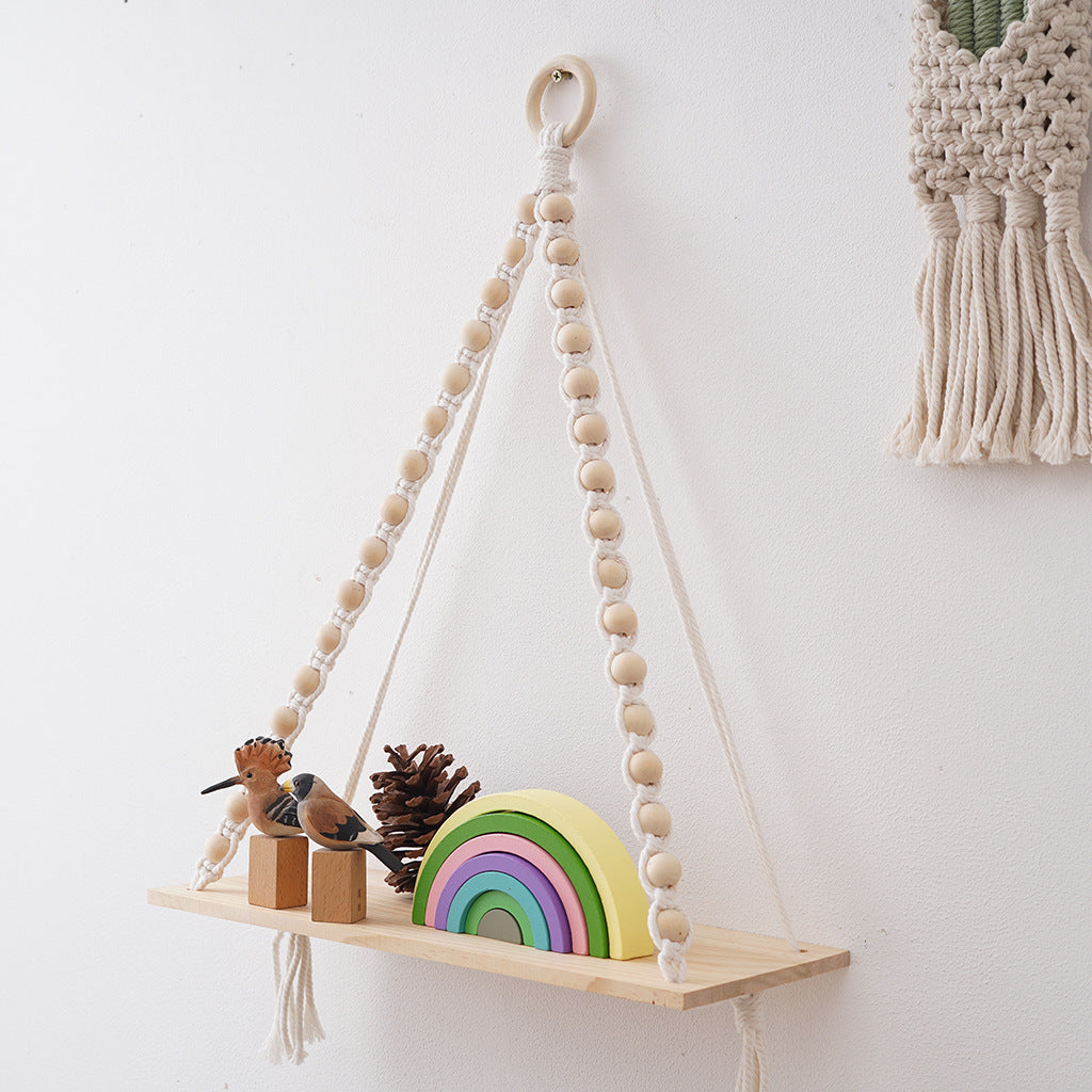 Macrame Wooden Shelf | High & Bury
