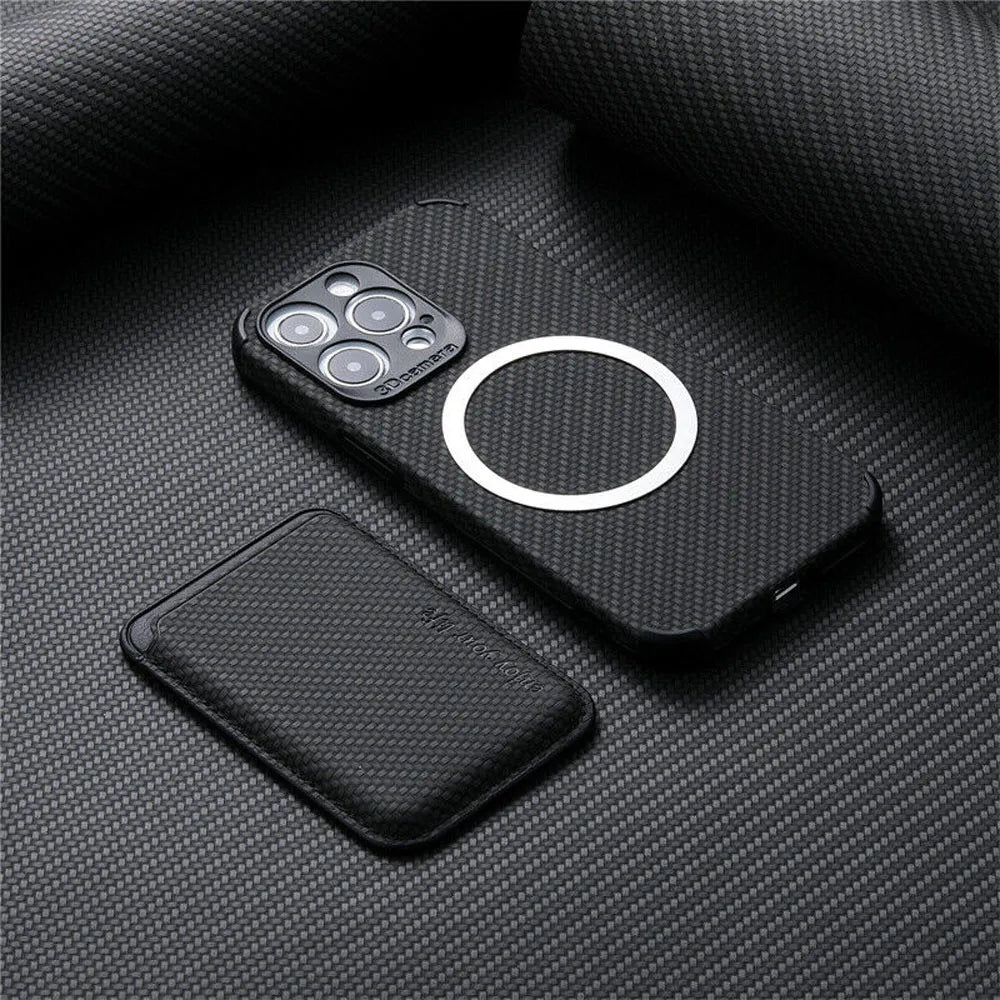 MagSafe Wallet Case for iPhone with Card Slot, TPU and PU, Slim Design, view 2