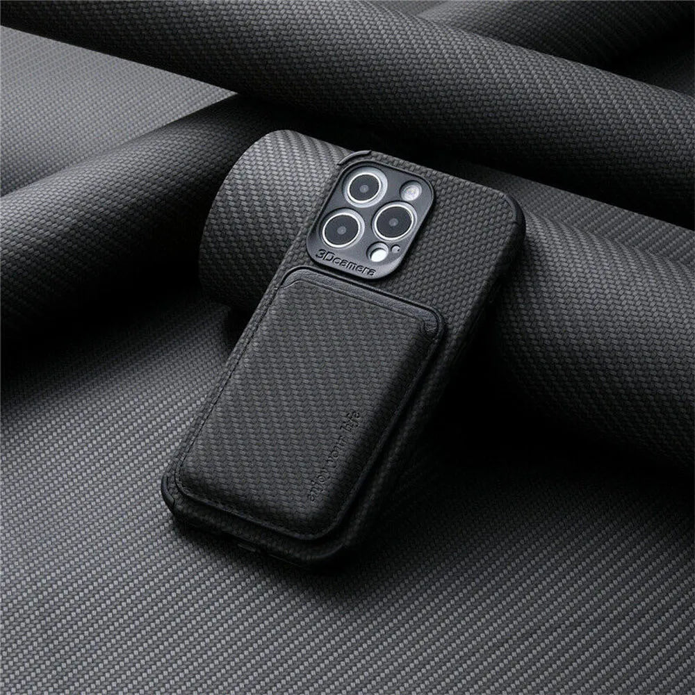 MagSafe Wallet Case for iPhone with Card Slot, TPU and PU, Slim Design, view 3