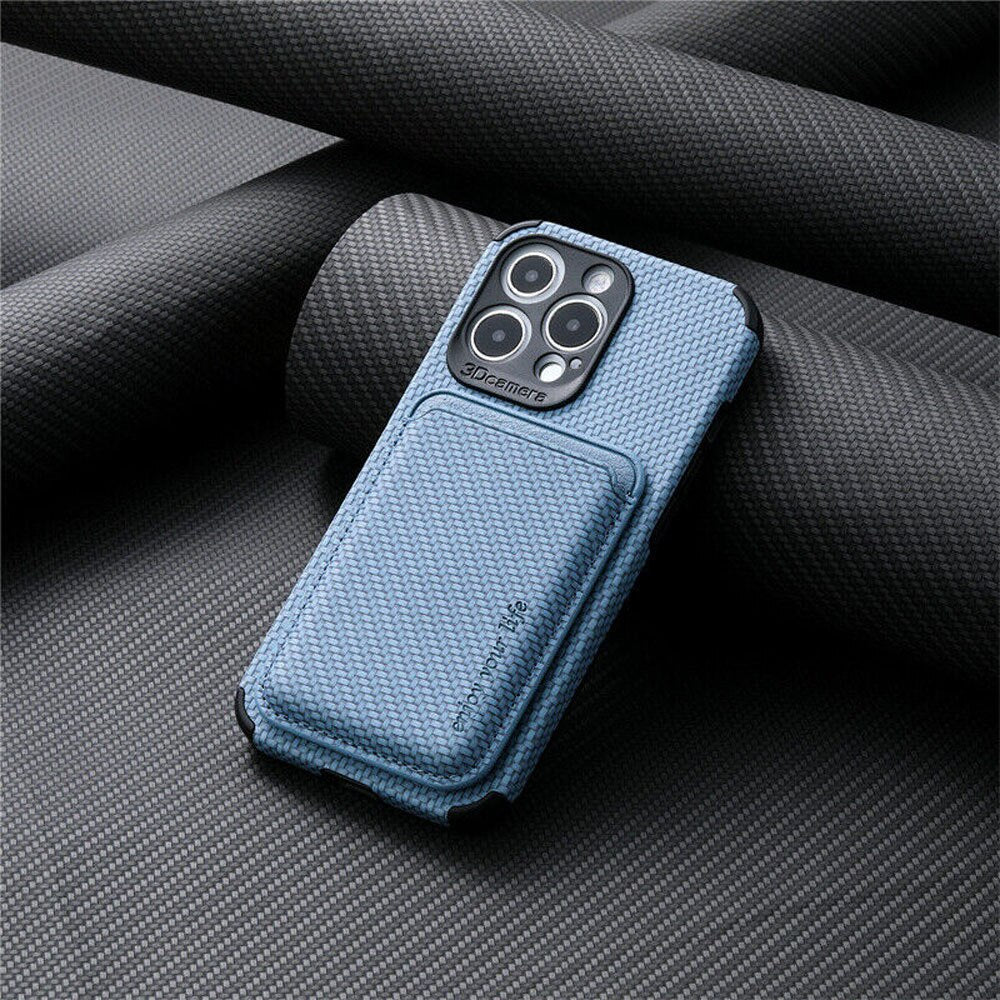 MagSafe Wallet Case for iPhone with Card Slot, TPU and PU, Slim Design, view 7