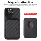 MagSafe Wallet Case for iPhone with Card Slot, TPU and PU, Slim Design