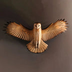 Majestic Owl Resin Wall Decoration with Hooks and Painted Finish