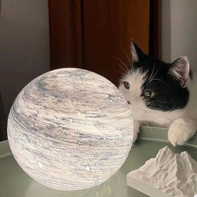 Marble Vortex Orb LED Table Lamp | High & Bury