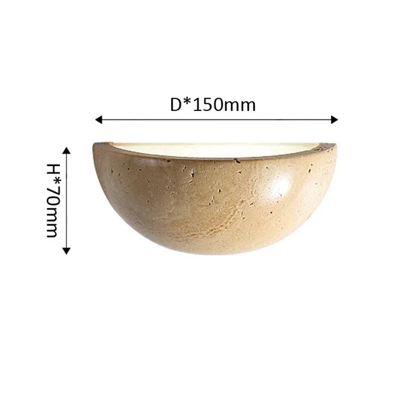 Maryra Travertine Wall Lamp
