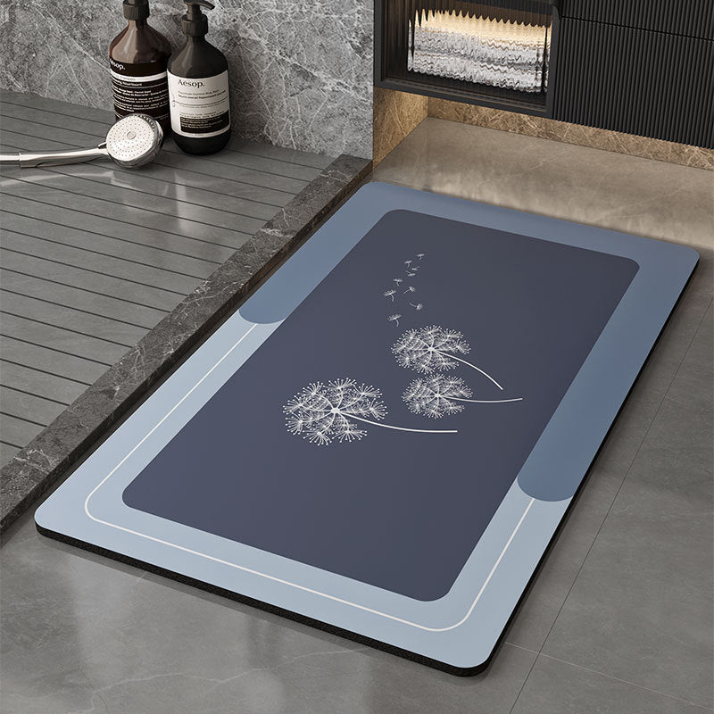 Memory Foam Bath Mat with Floral Print | High & Bury