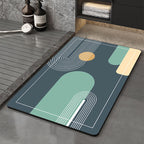 Memory Foam Bath Mat with Floral Print | High & Bury