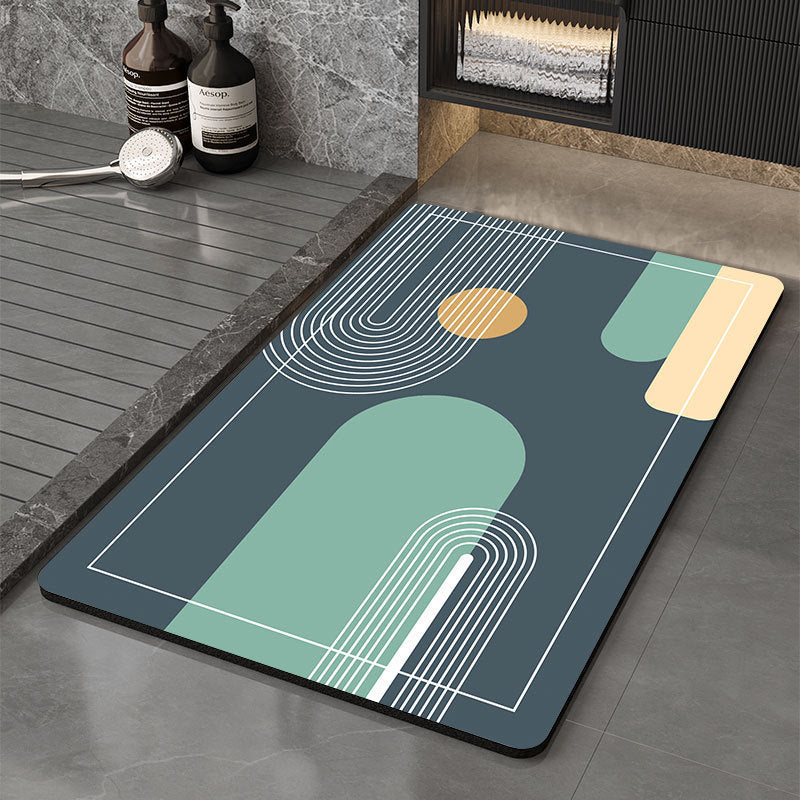 Memory Foam Bath Mat with Floral Print | High & Bury