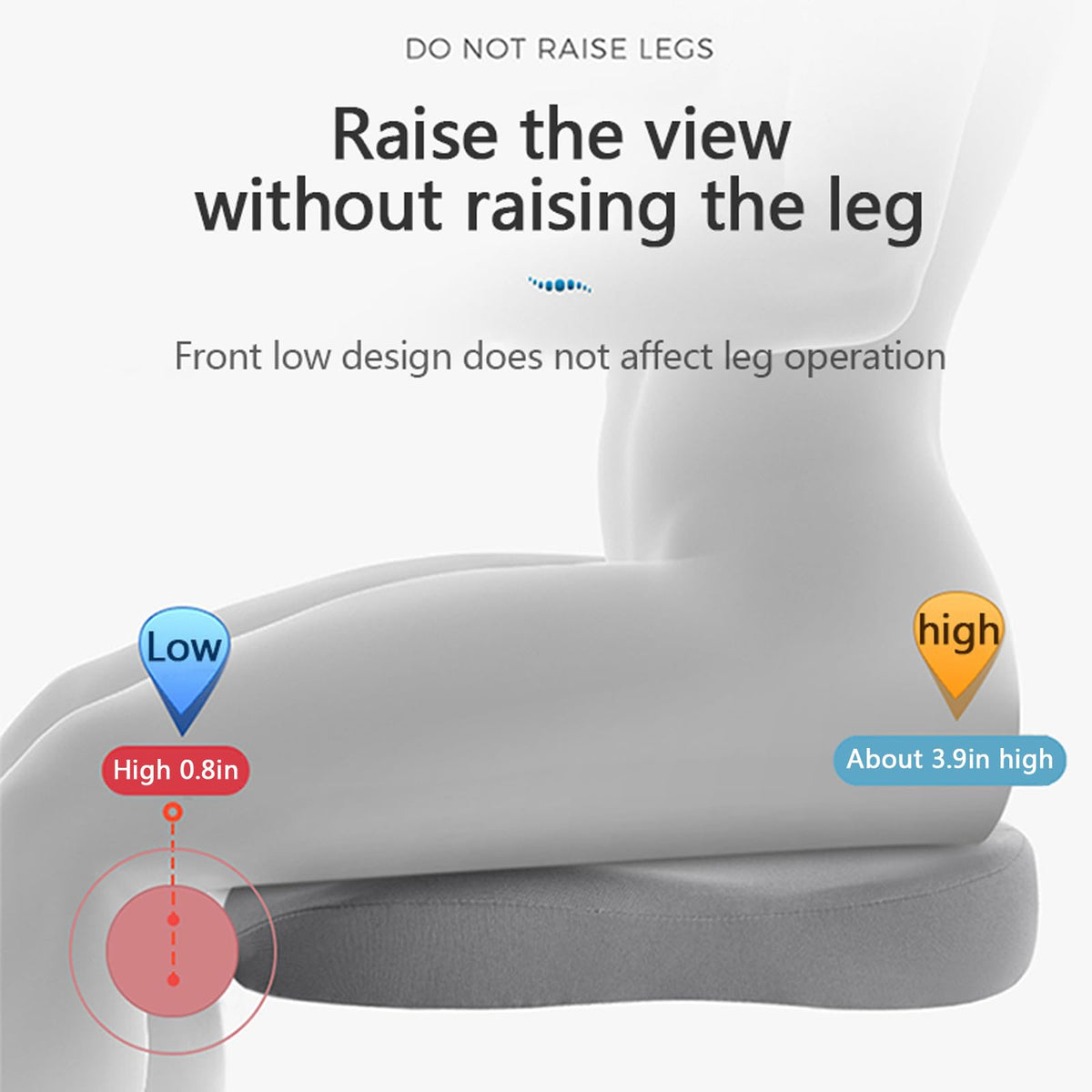 Memory Foam Car Seat Booster Cushion, 17 x 17 x 4 inches, view 2