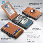 Men’s AirTag Wallet with Pop-Up Aluminium Card Case, Leather and Money Clip, view 2
