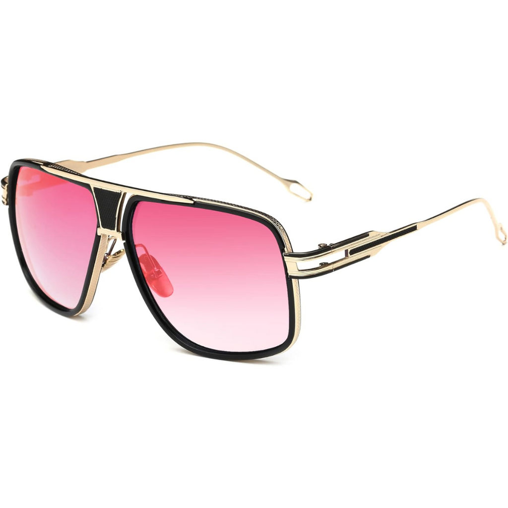 Men’s Aviator Sunglasses with Alloy Frame and Protective Case, view 2