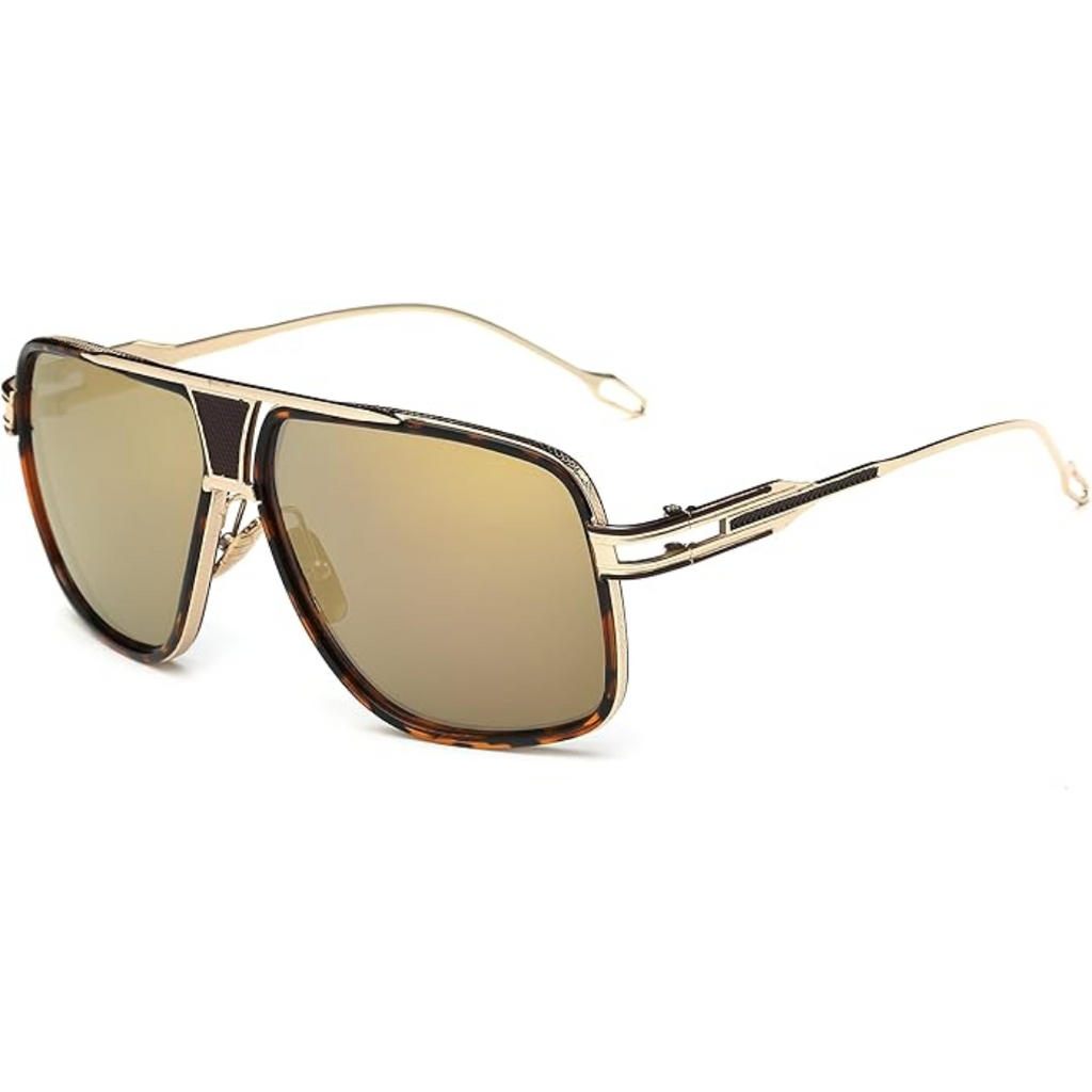 Men’s Aviator Sunglasses with Alloy Frame and Protective Case, view 3