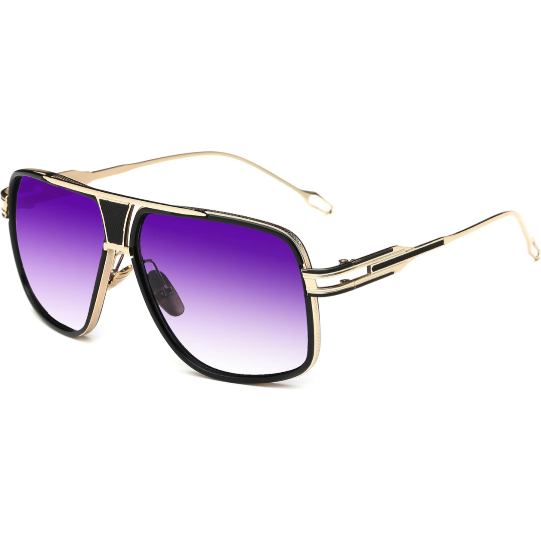 Men’s Aviator Sunglasses with Alloy Frame and Protective Case, view 6
