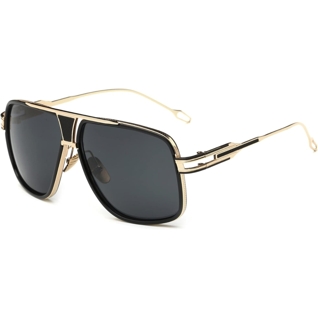 Men’s Aviator Sunglasses with Alloy Frame and Protective Case, view 7