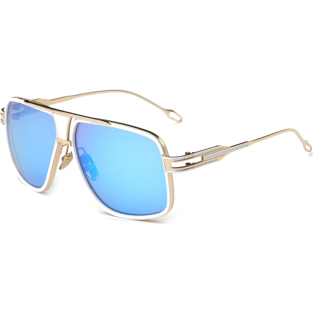 Men’s Aviator Sunglasses with Alloy Frame and Protective Case, view 8