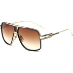 Men’s Aviator Sunglasses with Alloy Frame and Protective Case