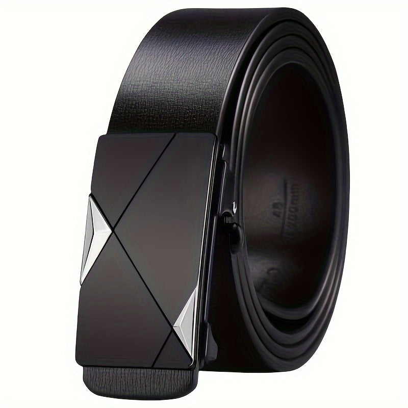 Men’s Cowhide Leather Belt with Automatic Ratchet Buckle, view 3