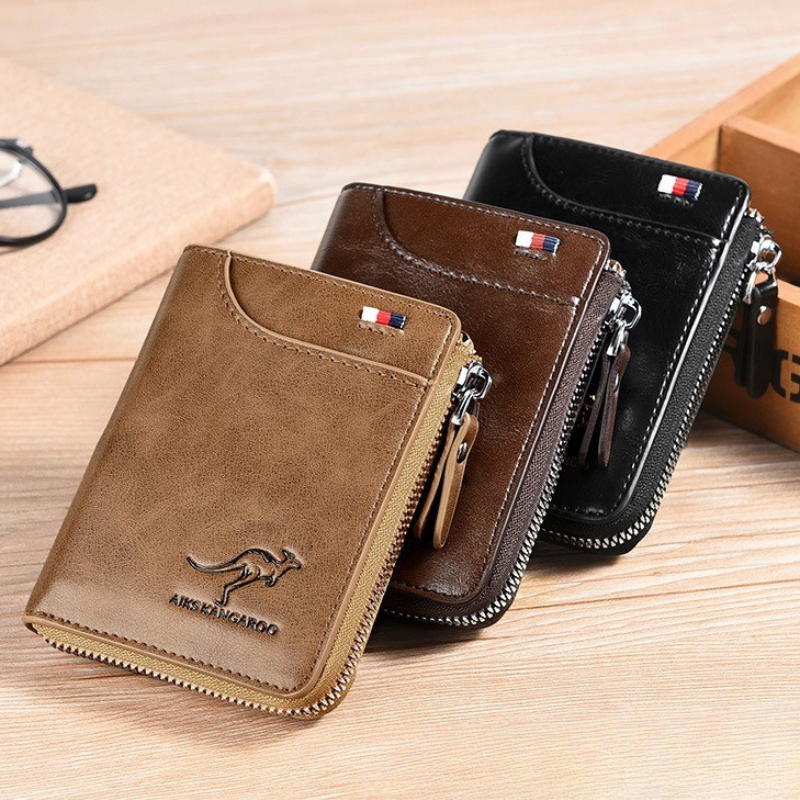 Men’s Genuine Leather RFID Wallet with Multiple Compartments, view 2