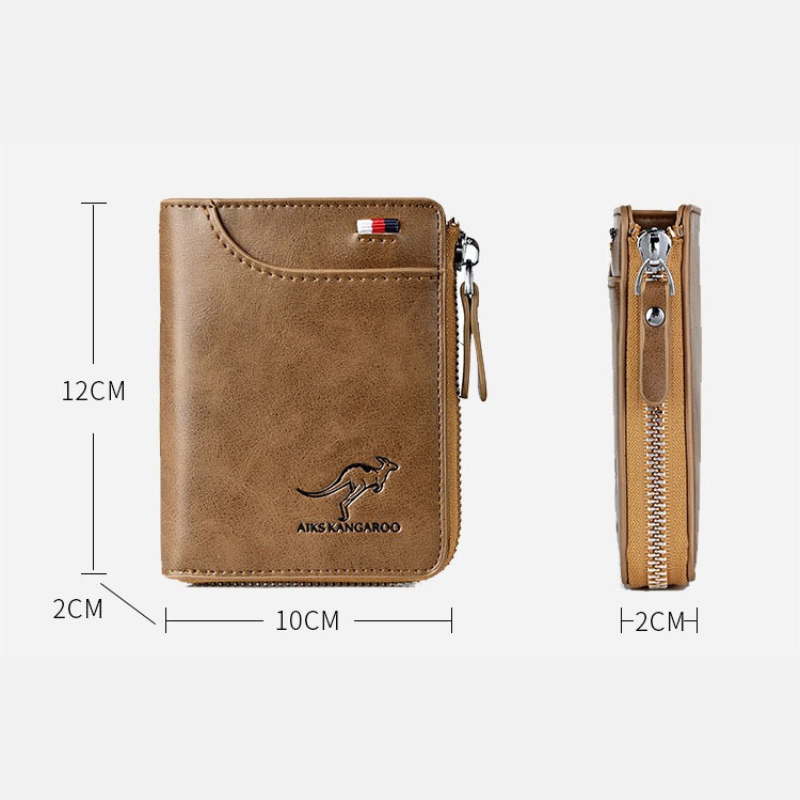 Men’s Genuine Leather RFID Wallet with Multiple Compartments, view 5