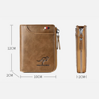Men’s Genuine Leather RFID Wallet with Multiple Compartments, view 5