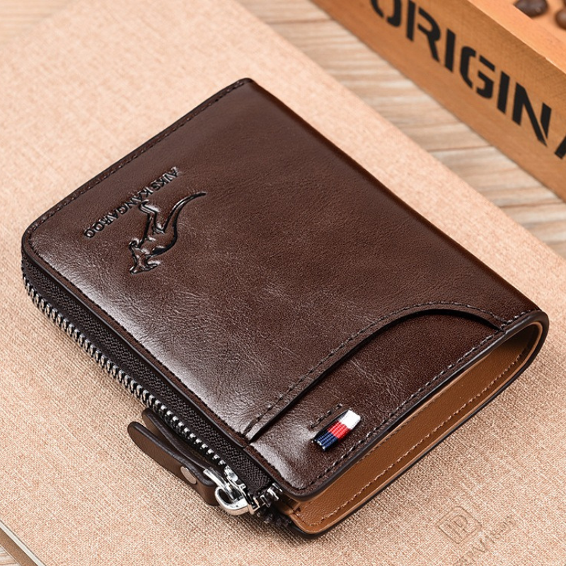 Men’s Genuine Leather RFID Wallet with Multiple Compartments, view 6