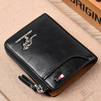 Men’s Genuine Leather RFID Wallet with Multiple Compartments