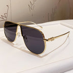Men’s Oversized Aviator Sunglasses with Gradient Lenses, Metallic Frame, view 3