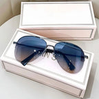 Men’s Pilot Sunglasses with Gradient Lenses, Alloy Frame, view 10