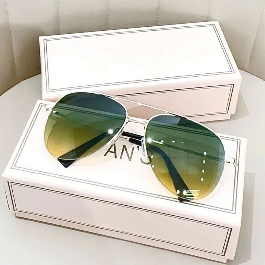 Men’s Pilot Sunglasses with Gradient Lenses, Alloy Frame, view 13