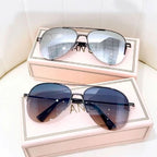 Men’s Pilot Sunglasses with Gradient Lenses, Alloy Frame, view 4