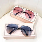 Men’s Pilot Sunglasses with Gradient Lenses, Alloy Frame, view 5