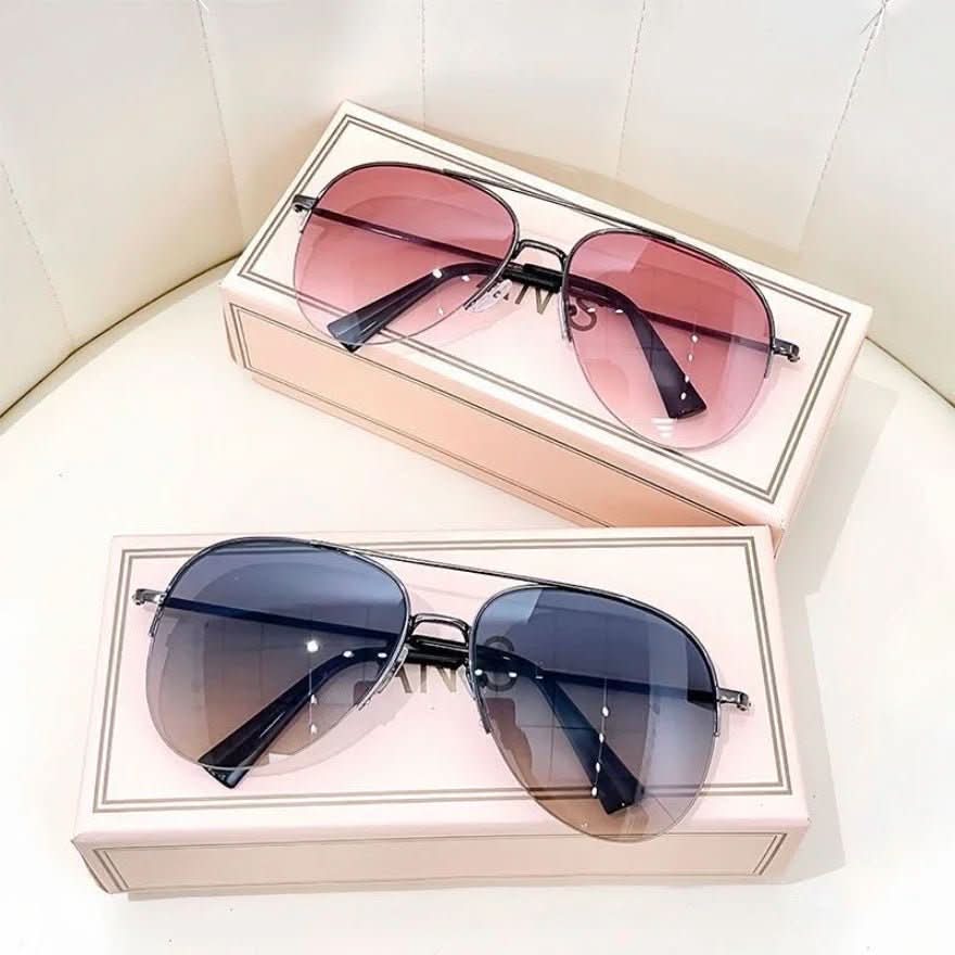 Men’s Pilot Sunglasses with Gradient Lenses, Alloy Frame, view 5