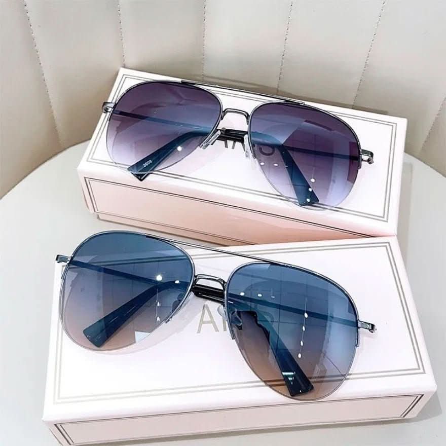 Men’s Pilot Sunglasses with Gradient Lenses, Alloy Frame, view 6
