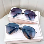 Men’s Pilot Sunglasses with Gradient Lenses, Alloy Frame, view 6