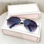 Men’s Pilot Sunglasses with Gradient Lenses, Alloy Frame, view 7