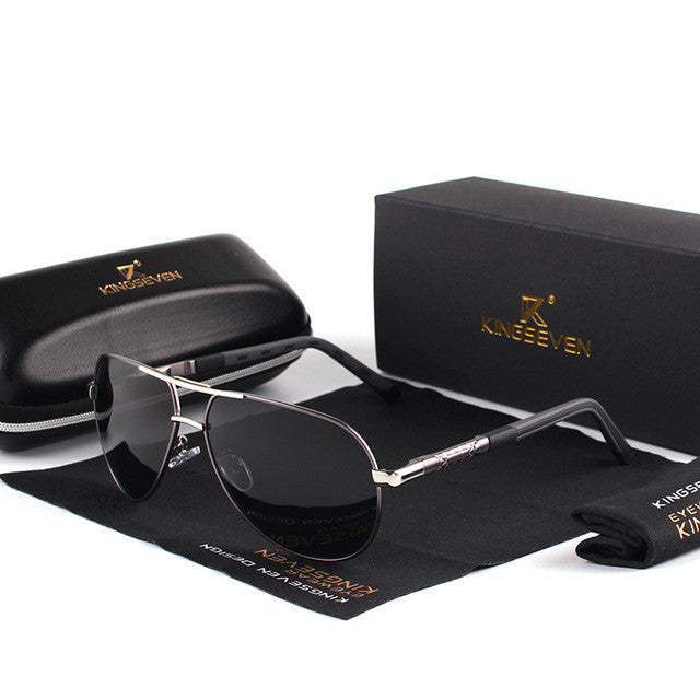 Men’s Polarised Aviator Sunglasses with UV400 Protection, view 2